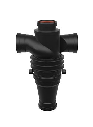 同层预埋积水排除漩流平面四通