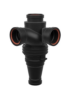 同层预埋积水排除漩流直角四通