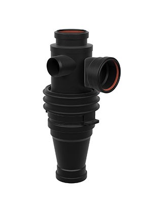 同层预埋积水排除漩流右四通